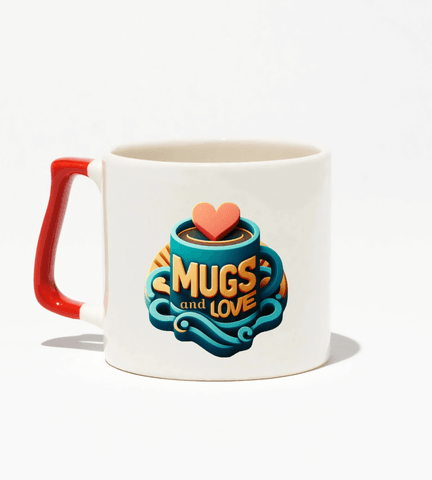 Kişiye özel Seramik Kulpu Kırmızı Çay / Kahve / Latte