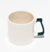 Kişiye özel Seramik Kulpu Koyu Yeşil Çay / Kahve / Latte