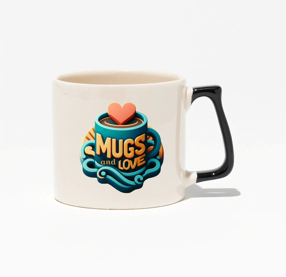 Kişiye özel Seramik Kulpu Siyah Çay / Kahve / Latte