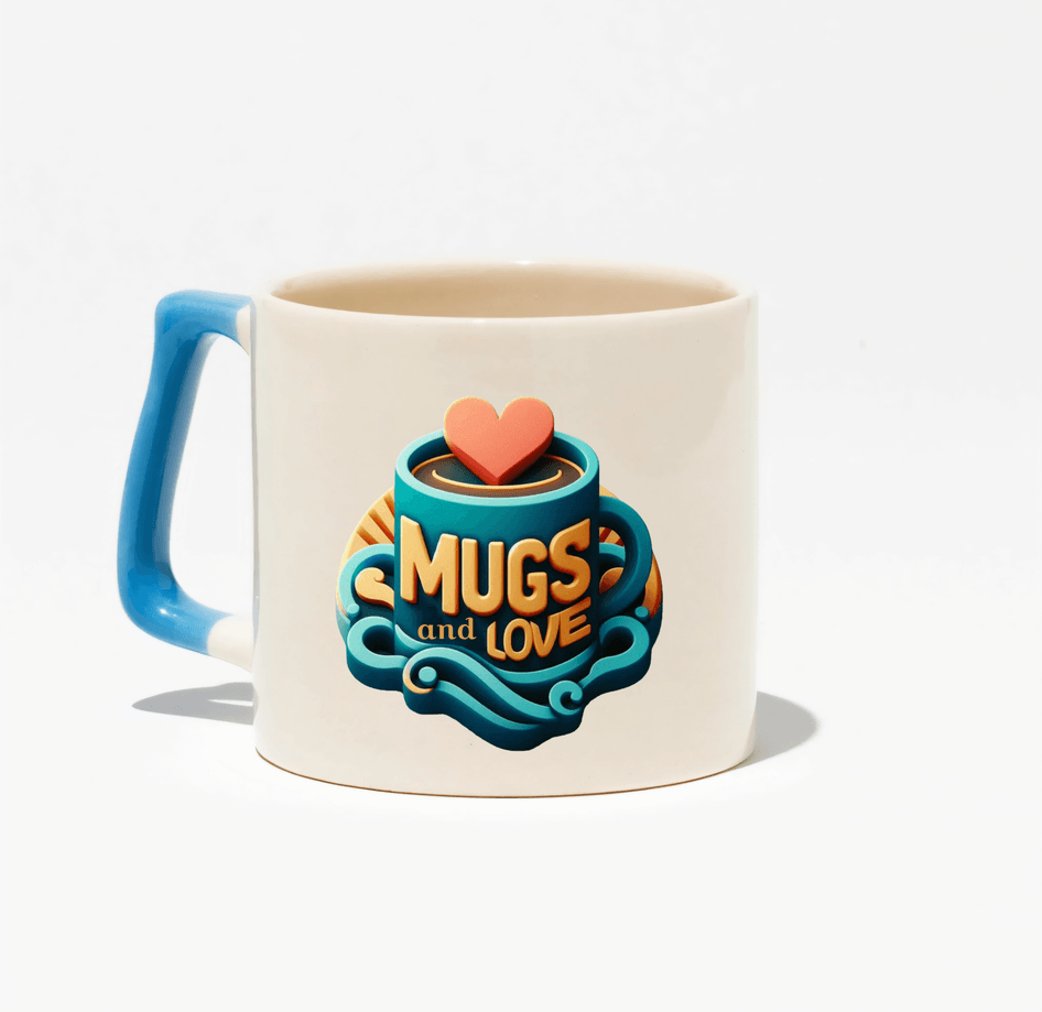 Kişiye özel Seramik Kulpu Mavi Çay / Kahve / Latte