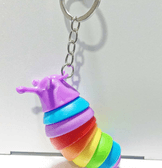 Sevimli salyangoz mor lüks anahtarlık çanta aksesuar