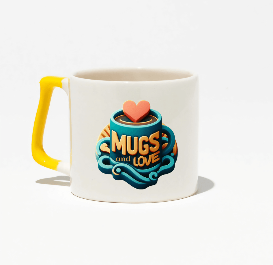 Kişiye özel Seramik Kulpu Sarı Çay / Kahve / Latte