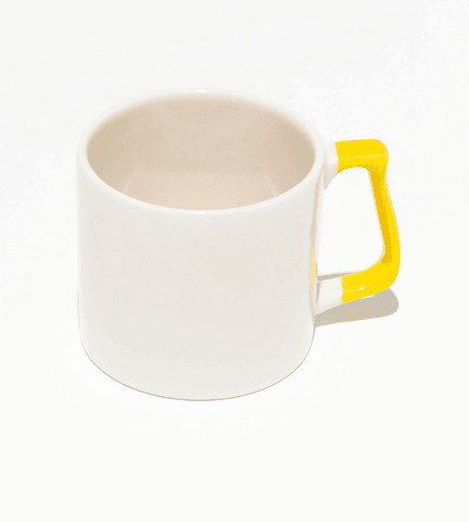 Kişiye özel Seramik Kulpu Sarı Çay / Kahve / Latte