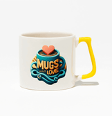 Kişiye özel Seramik Kulpu Sarı Çay / Kahve / Latte