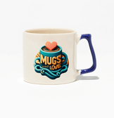 Kişiye özel Seramik Kulpu Lacivert Çay / Kahve / Latte