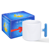 Kişiye özel Porselen Mavi T kulplu Çay / Kahve / Latte