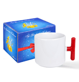 Kişiye özel Porselen Kırmızı T kulplu Çay / Kahve / Latte