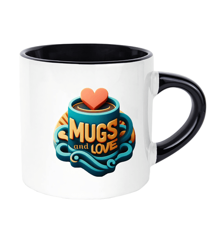 Kişiye özel Porselen Kulpu ve İçi Siyah Çay / Kahve / Latte