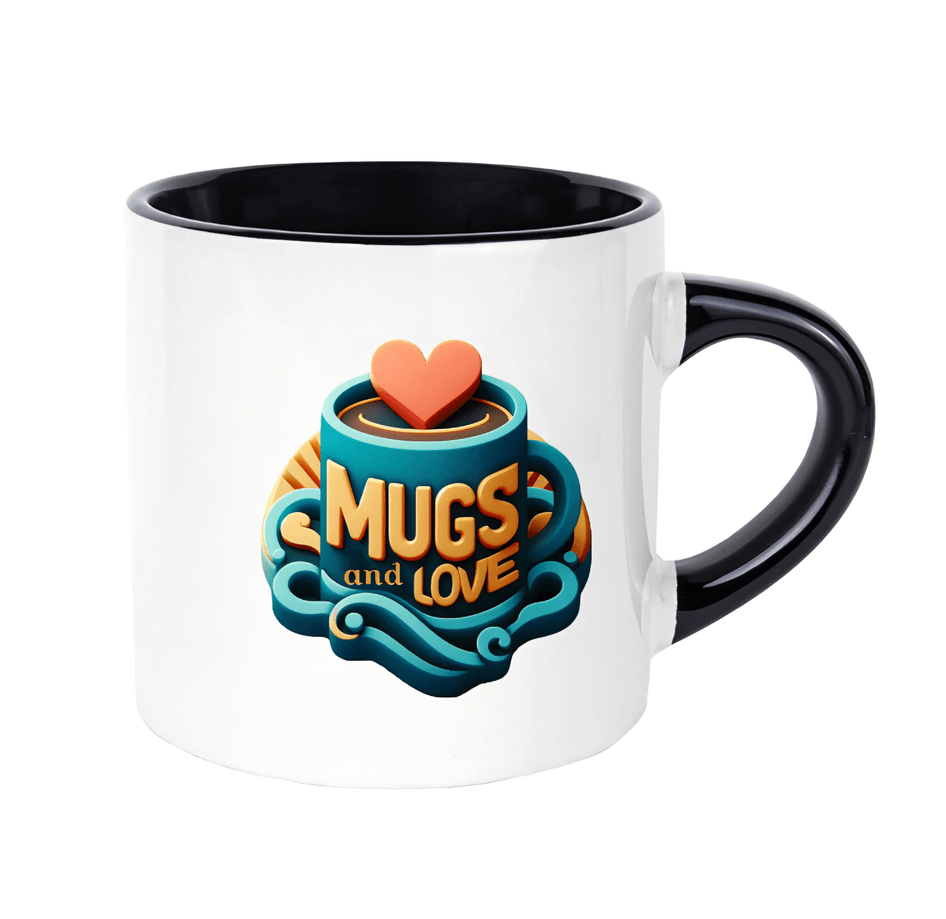 Kişiye özel Porselen Kulpu ve İçi Siyah Çay / Kahve / Latte