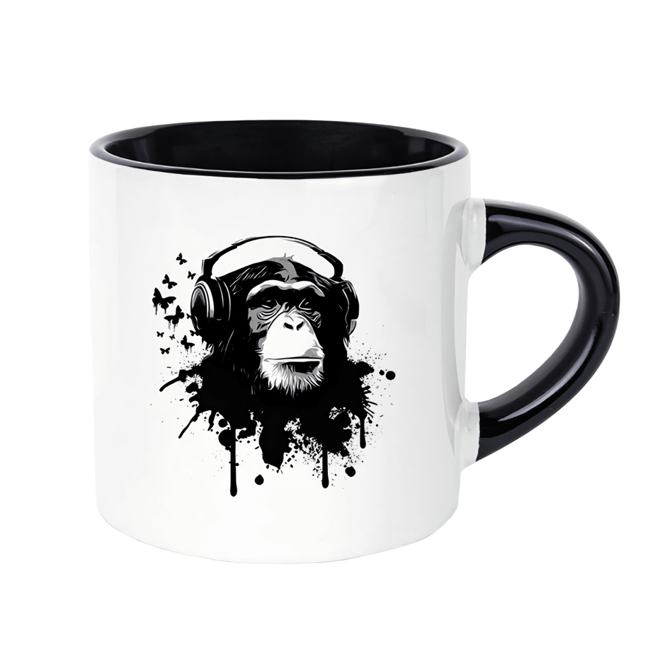 Kişiye özel Porselen Kulpu ve İçi Siyah Çay / Kahve / Latte