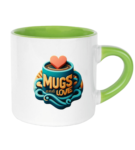 Kişiye özel Porselen Kulpu ve İçi Yeşil Çay / Kahve / Latte