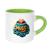 Kişiye özel Porselen Kulpu ve İçi Yeşil Çay / Kahve / Latte