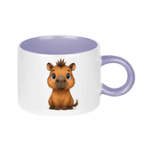 Kişiye özel Porselen Kulpu ve İçi Lila Duble Türk Kahvesi / Latte