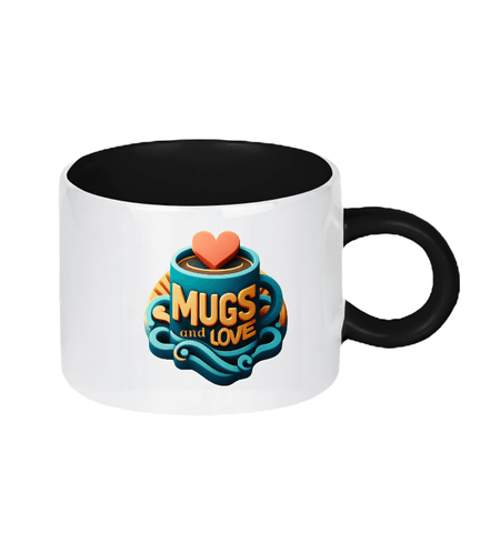 Kişiye özel Porselen Kulpu ve İçi Siyah Duble Türk Kahvesi / Latte