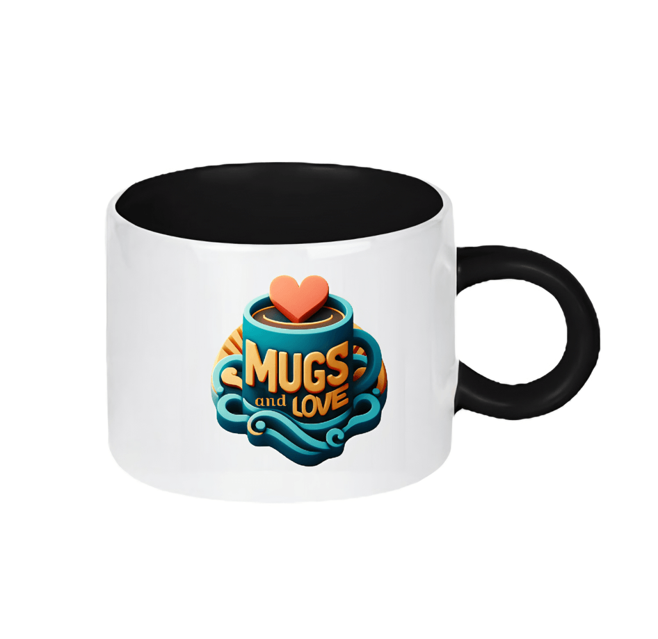 Kişiye özel Porselen Kulpu ve İçi Siyah Duble Türk Kahvesi / Latte