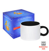 Kişiye özel Porselen Kulpu ve İçi Siyah Duble Türk Kahvesi / Latte