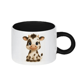 Kişiye özel Porselen Kulpu ve İçi Siyah Duble Türk Kahvesi / Latte