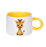 Kişiye özel Porselen Kulpu ve İçi Sarı Duble Türk Kahvesi / Latte