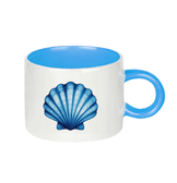 Kişiye özel Porselen Kulpu ve İçi Mavi Duble Türk Kahvesi / Latte