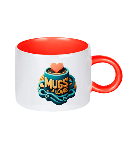 Kişiye özel Porselen Kulpu ve İçi Kırmızı Duble Türk Kahvesi / Latte