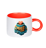 Kişiye özel Porselen Kulpu ve İçi Kırmızı Duble Türk Kahvesi / Latte