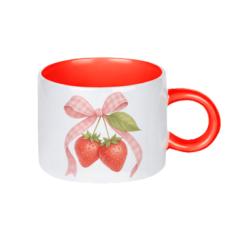 Kişiye özel Porselen Kulpu ve İçi Kırmızı Duble Türk Kahvesi / Latte