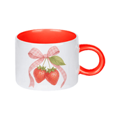 Kişiye özel Porselen Kulpu ve İçi Kırmızı Duble Türk Kahvesi / Latte