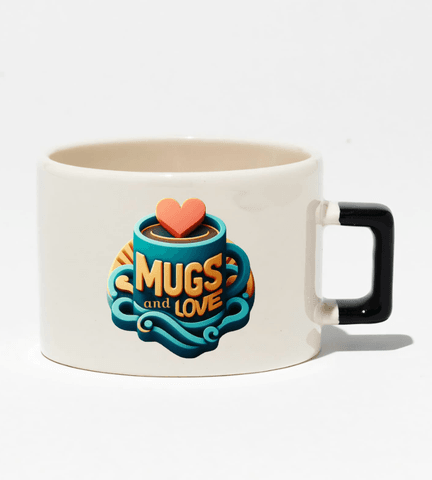 Kişiye özel Seramik Kulpu Koyu Lacivert Çay / Kahve / Latte