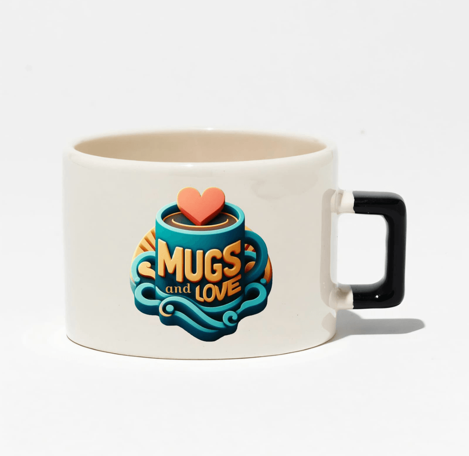 Kişiye özel Seramik Kulpu Koyu Lacivert Çay / Kahve / Latte