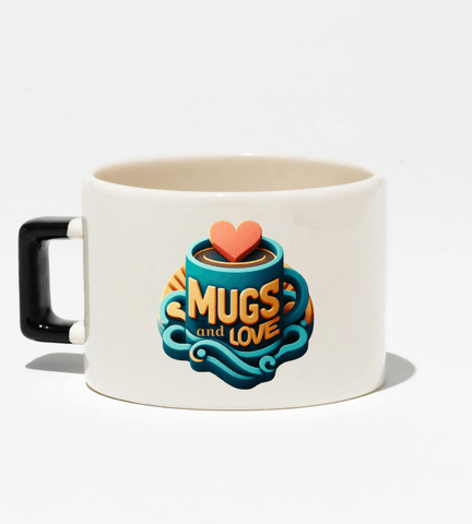 Kişiye özel Seramik Kulpu Koyu Lacivert Çay / Kahve / Latte