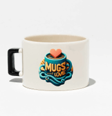 Kişiye özel Seramik Kulpu Koyu Lacivert Çay / Kahve / Latte