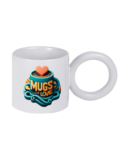 Kişiye özel Porselen Kulpu Beyaz Büyük Boy fincan