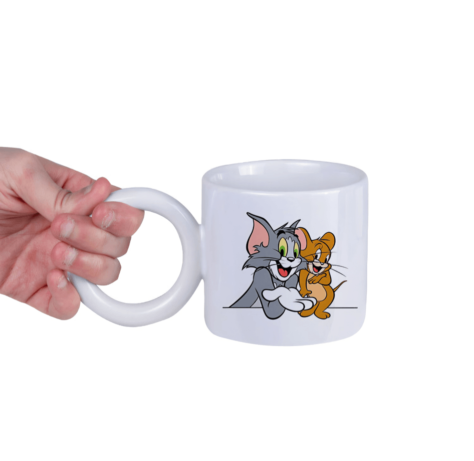 Kişiye özel Porselen Kulpu Beyaz Büyük Boy fincan