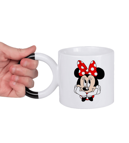 Kişiye özel Porselen Kulpu Siyah Büyük Boy fincan