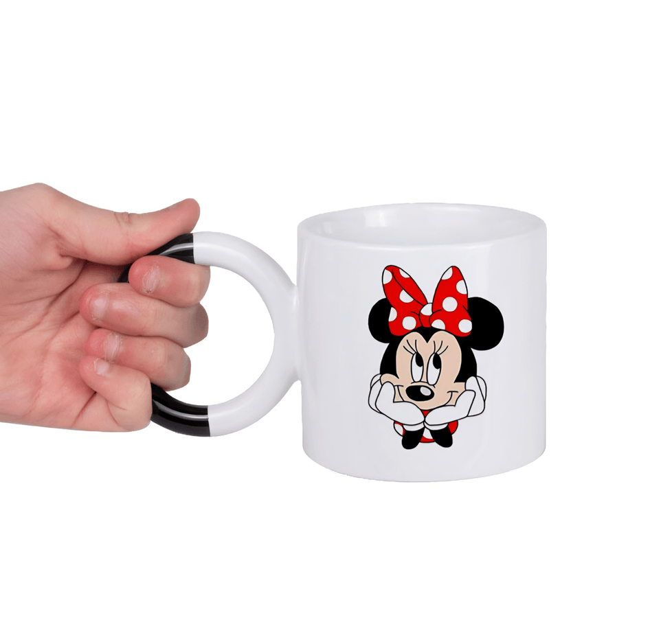 Kişiye özel Porselen Kulpu Siyah Büyük Boy fincan