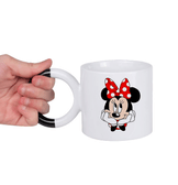 Kişiye özel Porselen Kulpu Siyah Büyük Boy fincan