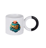 Kişiye özel Porselen Kulpu Siyah Büyük Boy fincan