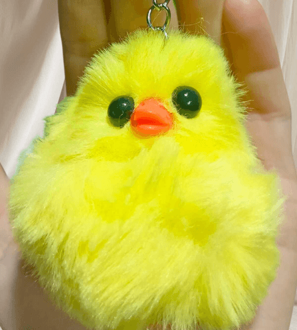 Sevimli civ civ ponpon lüks anahtarlık çanta aksesuar