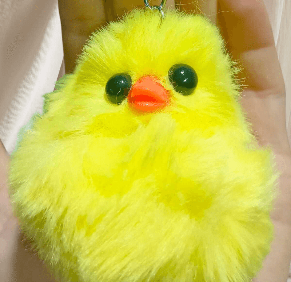 Sevimli civ civ ponpon lüks anahtarlık çanta aksesuar