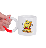 Kişiye özel Porselen Kulpu Kırmızı Büyük Boy fincan