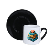 Kişiye özel Kulpu ve Tabaği Siyah Türk Kahvesi Fincanı