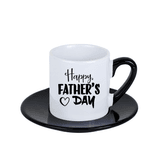 Kişiye özel Kulpu ve Tabaği Siyah Türk Kahvesi Fincanı