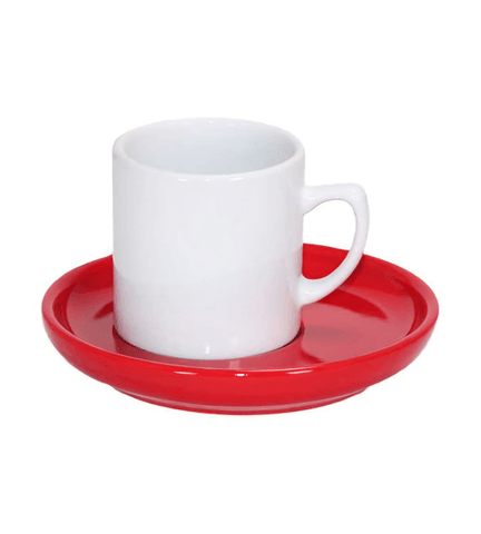 Kişiye özel Tabaği Kırmızı Türk Kahvesi Fincanı