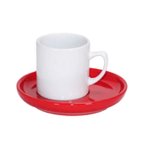 Kişiye özel Tabaği Kırmızı Türk Kahvesi Fincanı