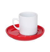 Kişiye özel Tabaği Kırmızı Türk Kahvesi Fincanı