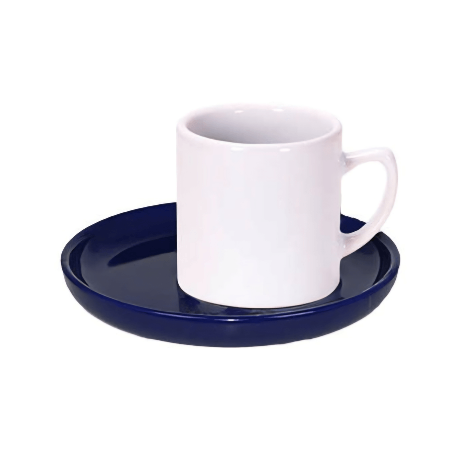 Kişiye özel Tabaği Lacivert Türk Kahvesi Fincanı