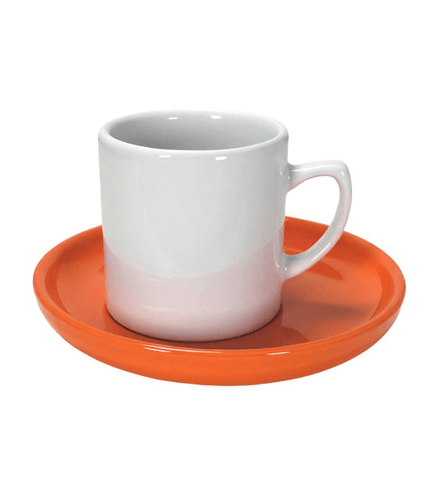 Kişiye özel Tabaği Turuncu Türk Kahvesi Fincanı