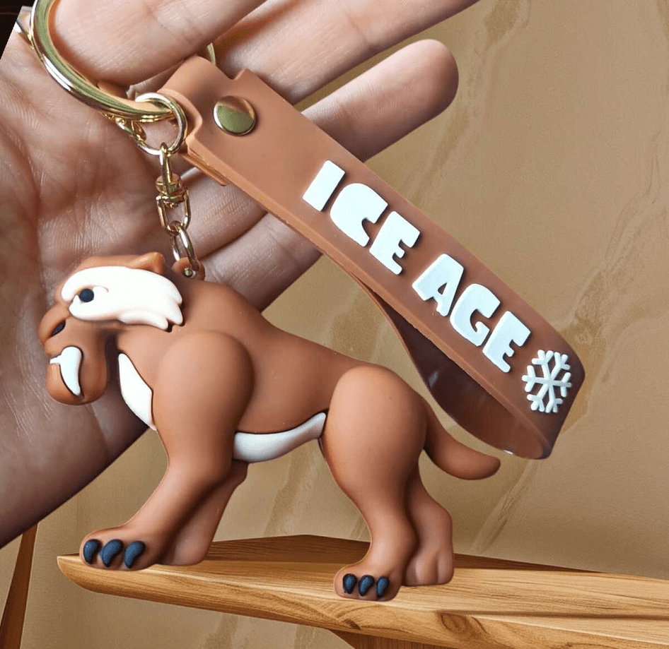 Buz devri kaplan Diego silikon lüks büyük boy anahtarlık çanta aksesuar