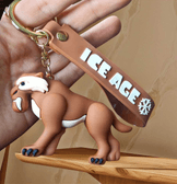 Buz devri kaplan Diego silikon lüks büyük boy anahtarlık çanta aksesuar