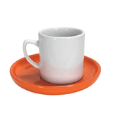 Kişiye özel Tabaği Turuncu Türk Kahvesi Fincanı